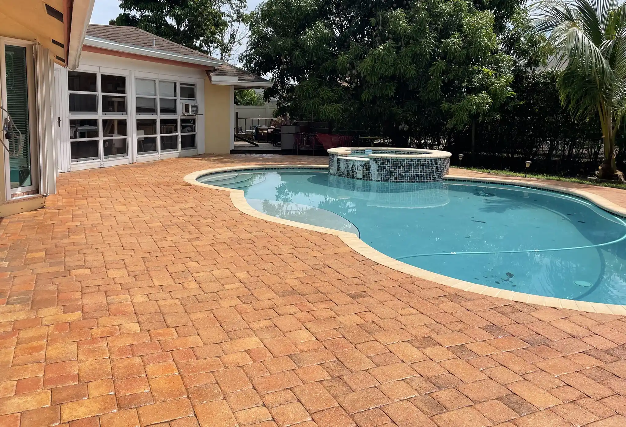 Patio cleaning result